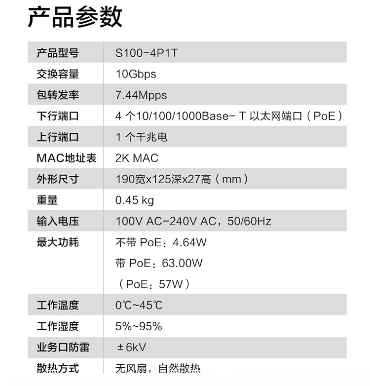 華為S100-4P1T 企業(yè)級交換機