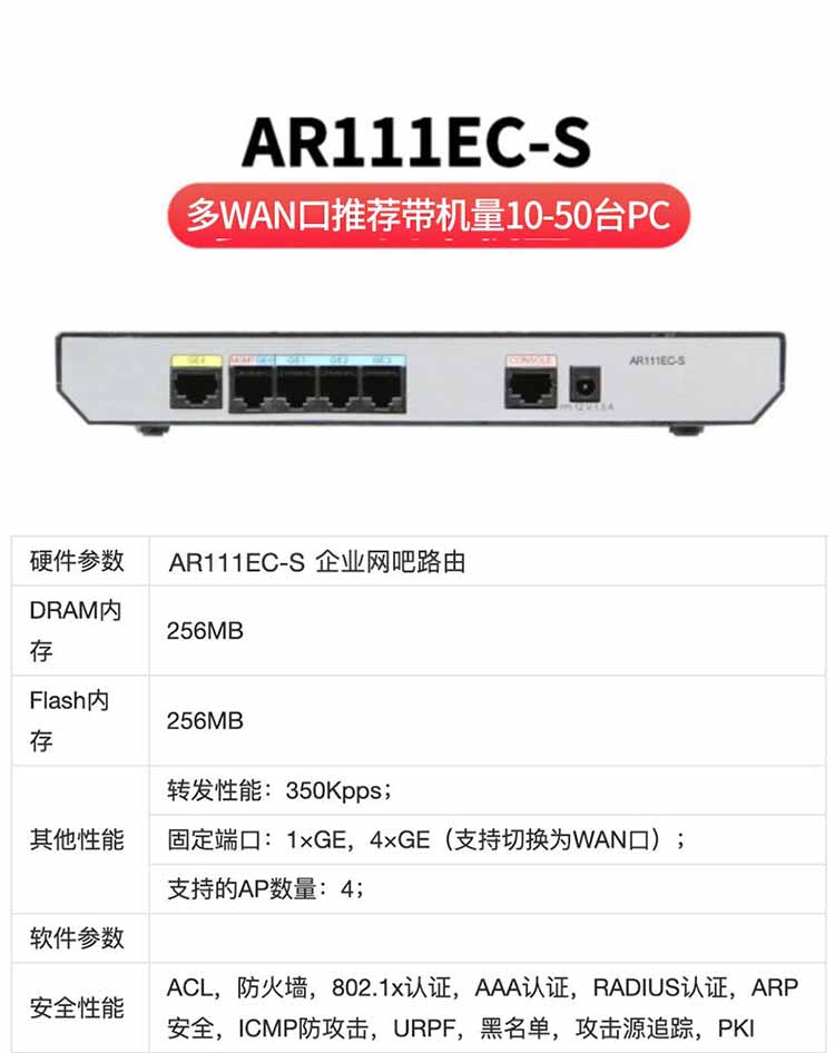 華為 AR111EC-S 千兆企業(yè)路由器